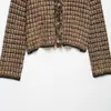 Chaqueta de punto con flecos de hilo metálico, estilo europeo y americano transfronterizo, nueva, moderna y elegante para mujer, venta al por mayor 3920120