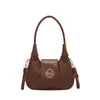 Bolsa Feminina Transfronteiriça 2025 Nova Bolsa de Palha Portátil Bolsa de Ombro Feminina Simples Bolsa Transversal com Corrente Textura Bolsa Pequena