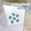 Piedras de Strass de Cristal Azul Hielo con Punta Trasera para Uñas, Accesorios de Diamante Grande con Forma de Mariposa Azul Lago con Baño de Rayo Ultra-Rápido
