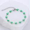 Pulseiras de Olho do Diabo de Aço Inoxidável Spot 6mm Olhos com Óleo Pingando para Casal Masculino e Feminino Joias de Olho