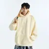 Sudadera con capucha de peso pesado para otoño de 400 g para hombre Marca de moda americana Talla grande Holgada Versátil Sudadera con capucha tipo chaqueta informal