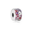 Pandora cobre blanco plateado cuentas de Magnolia Corona hielo giro hebilla fija cuerda cuentas accesorios DIY