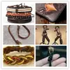 Accesorios para Joyería DIY Color Natural Bolsa de Tira de Cuero de Vaca Correa Cordón de Ajuste Cuero Curtido Vegetal Primera Capa Cuadrado Plano Cuero Genuino Cuerda Trenzada Cuero Plano
