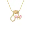 Collar con Letras Dopamina Popular Transfronterizo Set de Tres Piezas con Accesorios de Lazo, Elegante y Versátil Set de Collares con Letras
