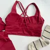 Nuevo Traje de Yoga para Mujer, Sujetador Deportivo Transpirable a Prueba de Impactos, Pantalones de Yoga de Cintura Alta Levanta Glúteos, Ropa de Yoga Deportiva para Correr