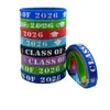 Temporada de Graduación 2026 Pulsera de Silicona Impresa con ¡Felicidadesclaseof Pulsera de Goma Edición Limitada Temporada de Graduación