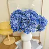 Ramo Simululado Flor de Hortensia Simulada Color Dopamina Adornos de Decoración para el Hogar y Bodas Arreglo Floral en Jarrón