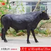 Adornos de Ganado Simulados Escultura de Animales Modelo de Búfalo Grande Paisaje de Jardín Artesanías de Plástico Reforzado con Fibra de Vidrio de Resina para Exteriores