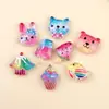 Pasador Material Brillante Diadema Conejo Helado Accesorios para el Cabello DIY Panda Rojo Helado Pájaro Hebilla de Zapato Decoración DIY