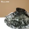 Florero de Cristal de Cristal de Valle Estilo Lujo Ligero Decoración para Sala de Estar, Recipiente para Arreglo Floral Cultivado en Agua de Planta Verde Artificial