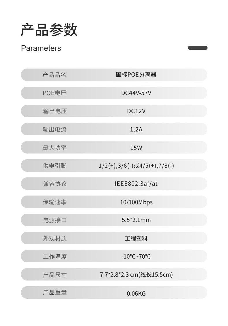 48V转12VPOE分离器