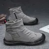 Tamanho Grande Transfronteiriço Cano Alto Botas Martin Sapatos Masculinos Outono Novo Respirável Sapatos de Trabalho Masculinos Antiderrapantes Casuais Sapatos de Proteção do Trabalho Masculinos