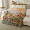 Nova Manta Cobertura para Sofá, Tapeçaria de Sofá Estilo Americano, Manta de Cochilo, Xale, Decoração de Tricô para Acampamento ao Ar Livre