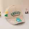 Chapéu de Bebê de Primavera Estilo Chinês, Boné de Baseball Infantil Fofo com Letras e Dinossauro, Chapéu de Proteção Solar de Verão, Transfronteiriço