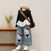 Camiseta de manga larga con retazos de encaje a la moda estilo coreano para niñas, nueva ropa para niños otoño 2026, top elegante para bebés niñas