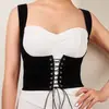 Cinto de Cintura Hcw Estilo Europeu e Americano Menina Gótica Escura Cincher de Cintura Ajuste Slim Cinto de Cintura Estilo Tira em Estoque Atacado