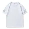 Nova camiseta esportiva de algodão fresco com listra refletiva para ciclismo, gola redonda, manga curta, secagem rápida, para casais, venda direta da fábrica, pode ser enviada em nome dos clientes