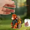 Llavero Colgante Muñeca Plano Gorila Mono Puñetazo Pelo Rojo El Acrílico ct2D Hong Yao