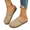Medias Pantuflas Cerradas Versátiles para Mujer, Moda 2026 Zapatos Planos Cómodos Antideslizantes de Suela Suave Estilo Birkenstock