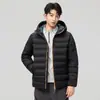 Ropa de Trabajo para Deportes al Aire Libre Transfronteriza Chaqueta con Capucha Invierno para Hombre Alta Calidad Casual Deportiva Cálida Chaqueta de Plumas para Hombre Moderna