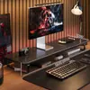 Soporte para monitor de computadora de escritorio, estante, organizador de escritorio y soporte extendido para laptop para sala de e-sports