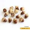Chapeleiro Maluco [Frutas Secas Douradas de Natal] Casamento Artesanal DIY Decoração de Guirlanda de Natal Planta Natural Flores Secas