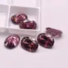 Piedra Suelta de Zircón con Forma de Huevo Rojo, Gema Cabujón Ovalada Ahumada, Anillo de Joyería Marrón, Accesorio de Piedra de Color para Manualidades