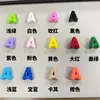 Cuentas acrílicas de una letra, cuentas de agujero grande, cuentas estilo macarrón, cuentas de números hechas a mano, cuentas sueltas de agujero recto, accesorios para cadena de teléfono