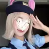 Zootopia Chapéu de Policial Coelho Judy Chapéu de Cowboy Retrô Nick Celebridade da Internet Foto Grampo de Cabelo Chapéu Pequeno Infantil