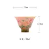 Taza de Té Cerámica Pintada a Mano con Rosa y Pie Alto para Uso Doméstico, Taza de Degustación con Borde en Forma de Flor, Juego de Té Kung Fu, Taza Maestra para el Hogar