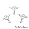 Aleación Estilo Chino Nuevo Separador de Tres Vías Perla Redonda Flor Mariposa Corazón Pequeño Colgante Hecho a Mano DIY Pulsera Collar Accesorios