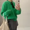 Suéter de Punto Trenzado con Puño Retorcido Estilo Coreano Nuevo Otoño/Invierno para Mujer, Suave, Grueso, Cálido, Top de Punto Casual