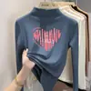 Y2272# camiseta interior cálida de Joker para niñas mujeres Joker dentro de chaqueta de manga larga otoño e invierno camiseta de cuello medio alto moda