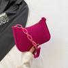 Bolso de Hombro Simple Bolso de Moda para Mujer Nuevo Bolso de Axila Popular Moda para Mujer Fresco Combinable Bolso Pequeño Este Año Negro