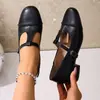 Zapatos Mary Jane Retro con Tira para Mujer, Colección Primavera/Verano 2026, Puntera Redonda, Corte Bajo, Planos de Tacón Bajo