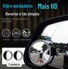 Carro giratório de 360 graus pequeno espelho redondo espelho retrovisor carro grande campo de visão espelho de ponto cego instalação única