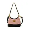 Bolsa Satchel Coreana de Nicho Bolsa Bolinho para Mulheres 2025 Outono Nova Moda Retrô Bolsa de Ombro Transversal Acolchoada com Corrente
