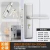 Cerradura universal para puerta de casa para puertas interiores de dormitorio, juego negro de tres piezas, silenciosa, manija de puerta de estilo antiguo, reemplazo para puertas viejas