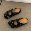 Nuevos Zapatos Mary Jane de Lunares Suela Suave Velcro Zapatos Individuales para Mujer Primavera y Otoño Versátiles Slip-on Zapatos Perezosos Cómodos para Estar de Pie por Mucho Tiempo