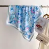 Pañuelo de Seda Cuadrado Estampado con Perfume Floral Chal de Sentido Avanzado Bufanda Pequeña Cuadrada Profesional Versátil para el Cuello Bufanda para Mujer