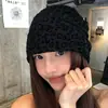 Estilo chica picante primavera y verano nuevo lanzamiento sombrero holgado con estampado de leopardo americano personalidad versátil circunferencia de cabeza grande hace que la cara se vea más pequeña gorro ambiente chica