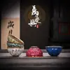 Taza de té de cerámica de cinco elementos torneada en horno, taza grande de maestro para té kung fu, taza individual de cerámica para uso doméstico en caja de regalo