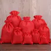 Bolsa de cordón de lino sintético al por mayor de Amazon, bolsa de lino compuesto para vino tinto, cordón de mano, bolsa de almacenamiento de brocado para juegos culturales