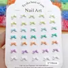 Resina Hielo Transparente Pajarita Hecho a Mano DIY Accesorios Decoraciones para Uñas Pendientes Funda de Teléfono Uñas Portátiles