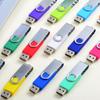 Pen Drive de Ferro Rotativo com Logo Impresso 16g Pen Drive USB de Metal 32g Brinde para Reunião Anual Escolar 64g Brinde Corporativo Pen Drive USB