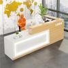Caja registradora mostrador de bar de empresa esquina pintura mostrador frontal recepción peluquería salón de belleza banda de luz mostrador simple