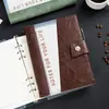 Cuaderno de Hojas Sueltas Piel de Vaca A5 Aspecto de Alta Gama Negocio Simple Engrosado Piel Suave Oficina Línea Horizontal Diario Personalización
