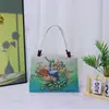 Nuevo bolso de lona de seda dorada con bordado de doble cara, estilo étnico, informal, de gran valor, para mujer.