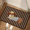 Alfombrilla de Piso de Barro de Diatomeas con Diseño de Cachorro de Dibujos Animados para Baño del Hogar, Secado Rápido, Antideslizante, Resistente a Manchas, Absorbente de Agua, Anticaídas
