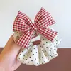 Scrunchie Doce com Laço 2026 para Crianças, Prendedor de Cabelo para Meninas, Corda de Cabelo, Acessório de Cabelo Elástico